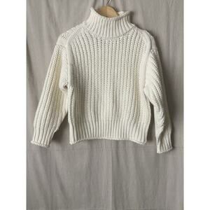 L’ayered Womens Boho Hipster Chunky Knit Sweater Size S Minimalist Neutral Chic